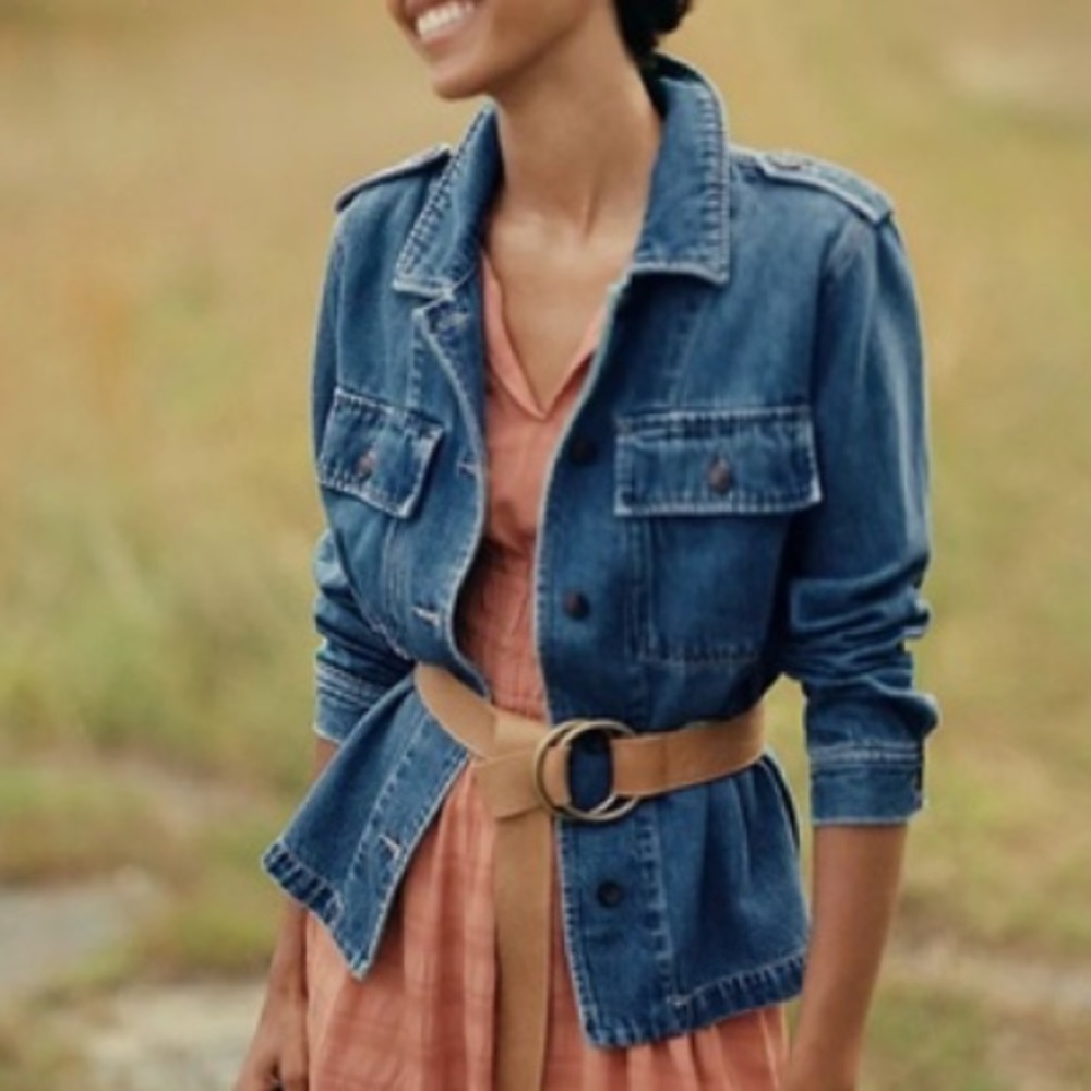 Anthropologie Dear John Tyler Denim Shirt Jacket Sz M